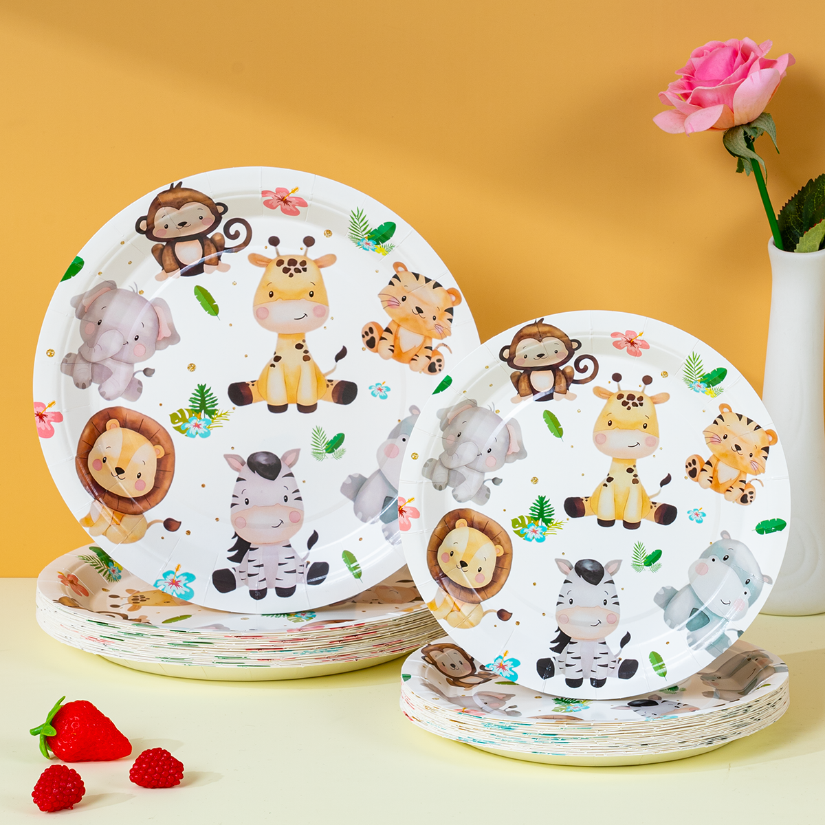 Event Party - Jungle Safari Animal Disposable Paper Plates