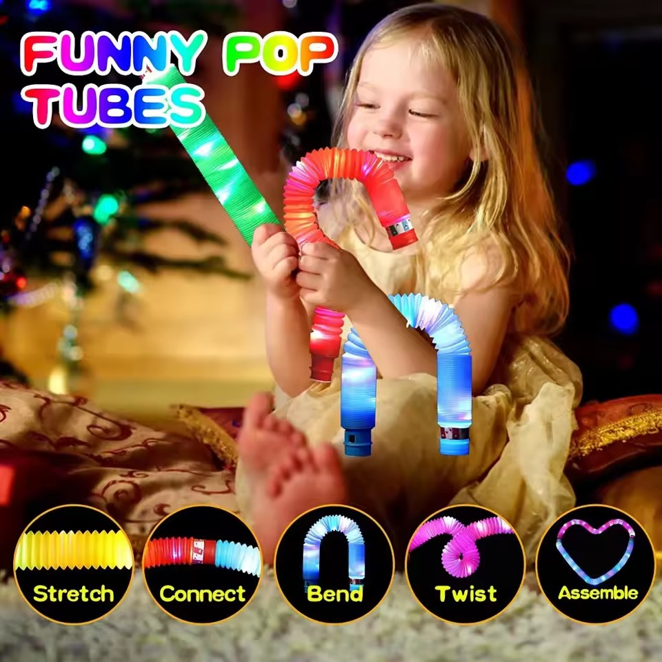 Cotton Candy Cone - 6-24PCS Colorful Telescopic Tubes Fidget Toys