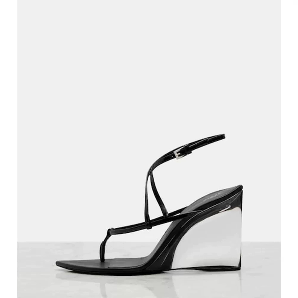 Event & Party Supply - Women's Patent Leather Clear Wedge Heel