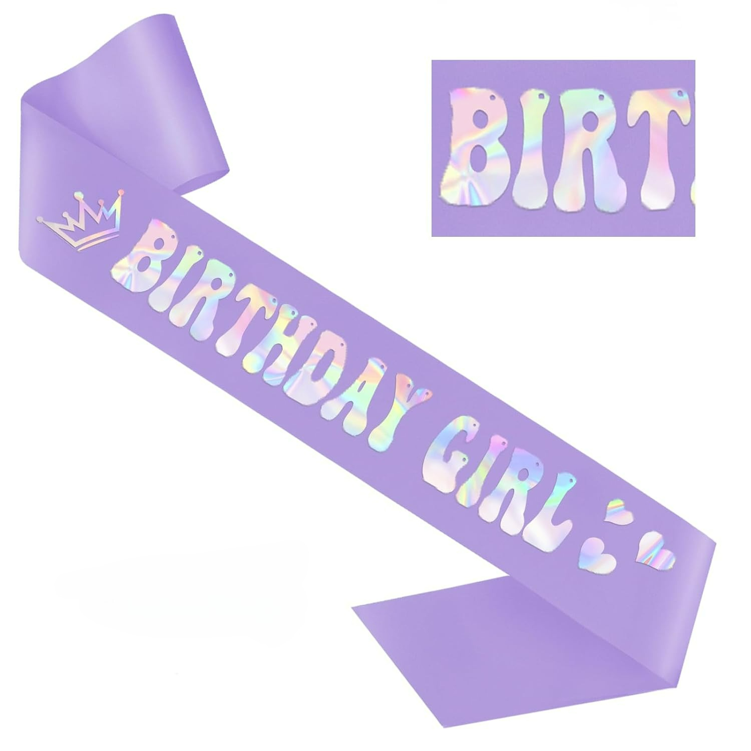 Birthday Sash Glitter - Birthday Girl Sash Glitter Accessories Purple