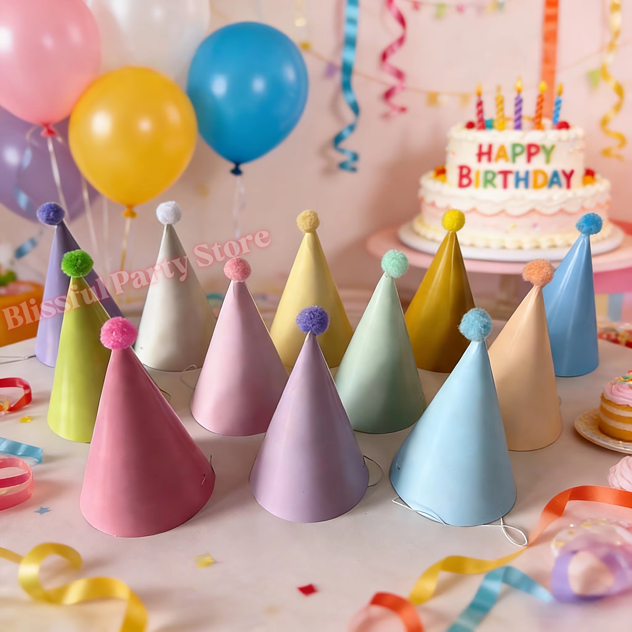 Colorful Birthday Party Hats M – обзор и цена Party Hat Cone