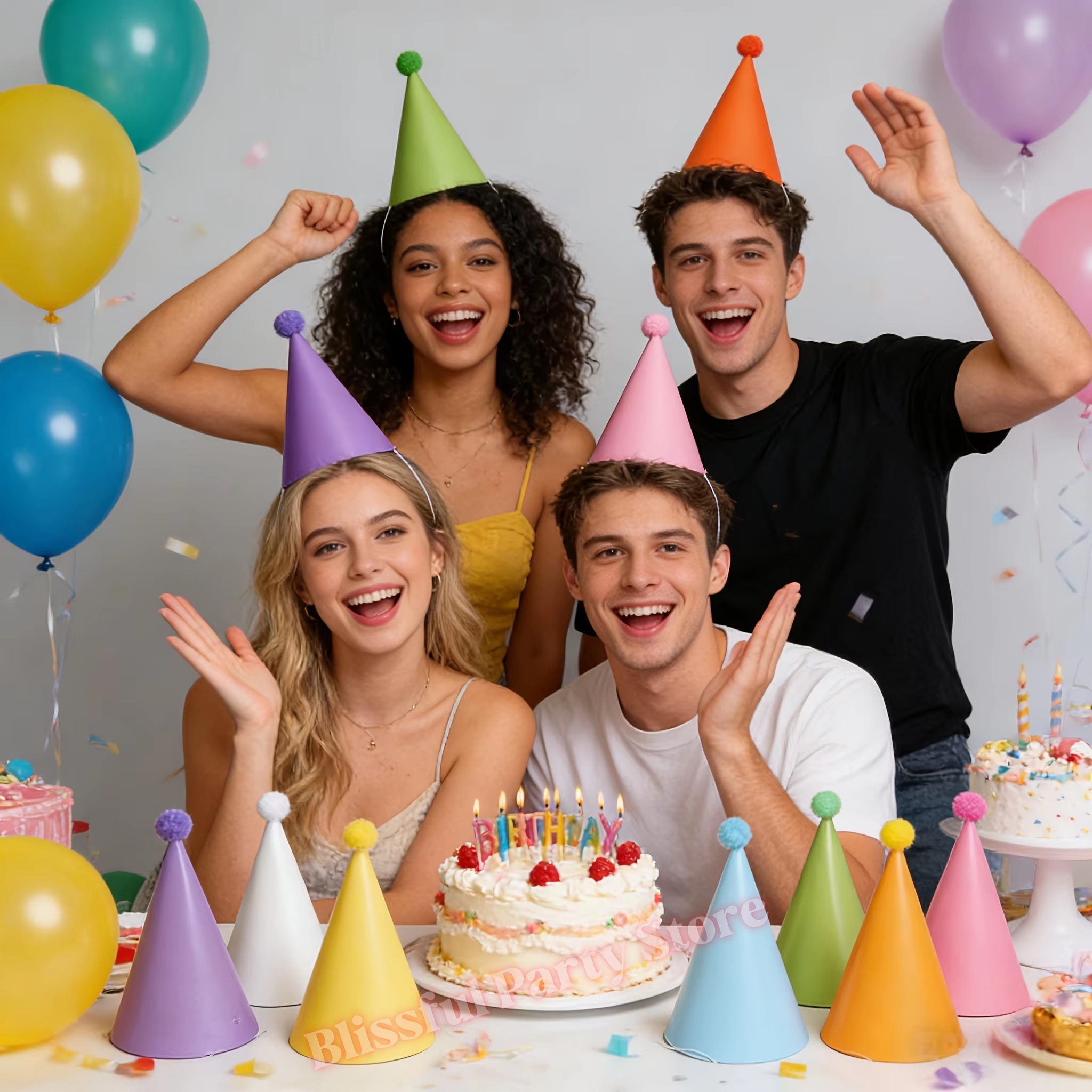 Colorful Birthday Party Hats M – обзор и цена Party Hat Cone