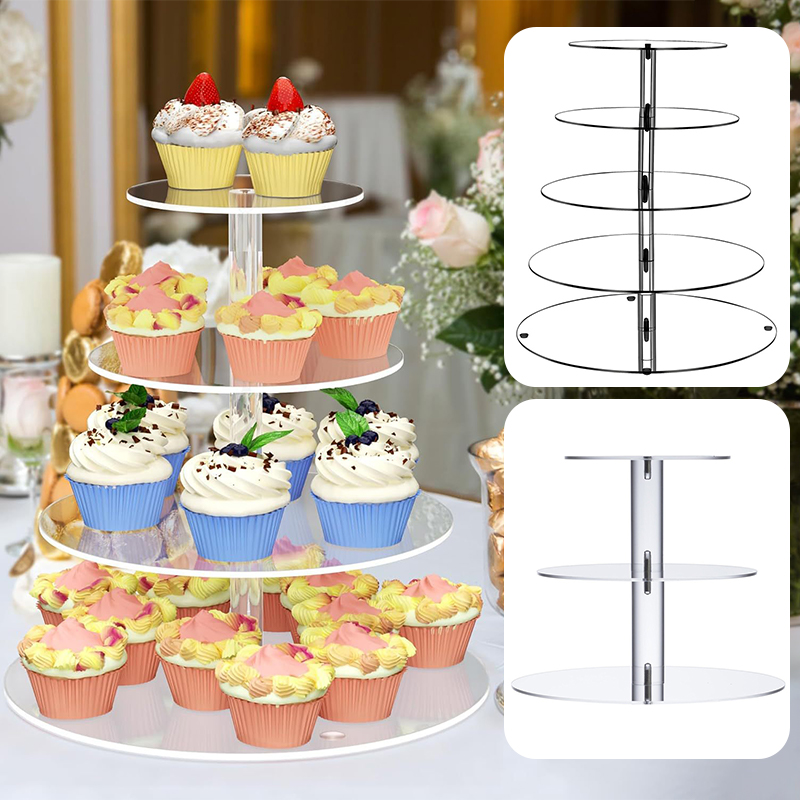 1 Pc 3/4/5 Tier Acrylic Round  – обзор и цена Cupcake Stand Tier