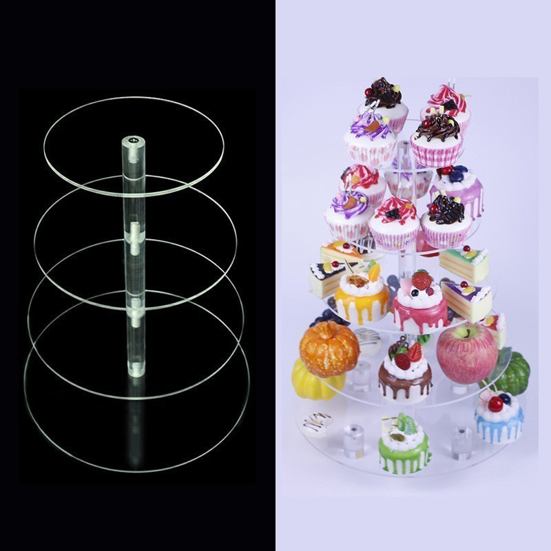 1 Pc 3/4/5 Tier Acrylic Round  – обзор и цена Cupcake Stand Tier