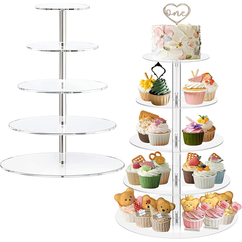 1 Pc 3/4/5 Tier Acrylic Round  – обзор и цена Cupcake Stand Tier