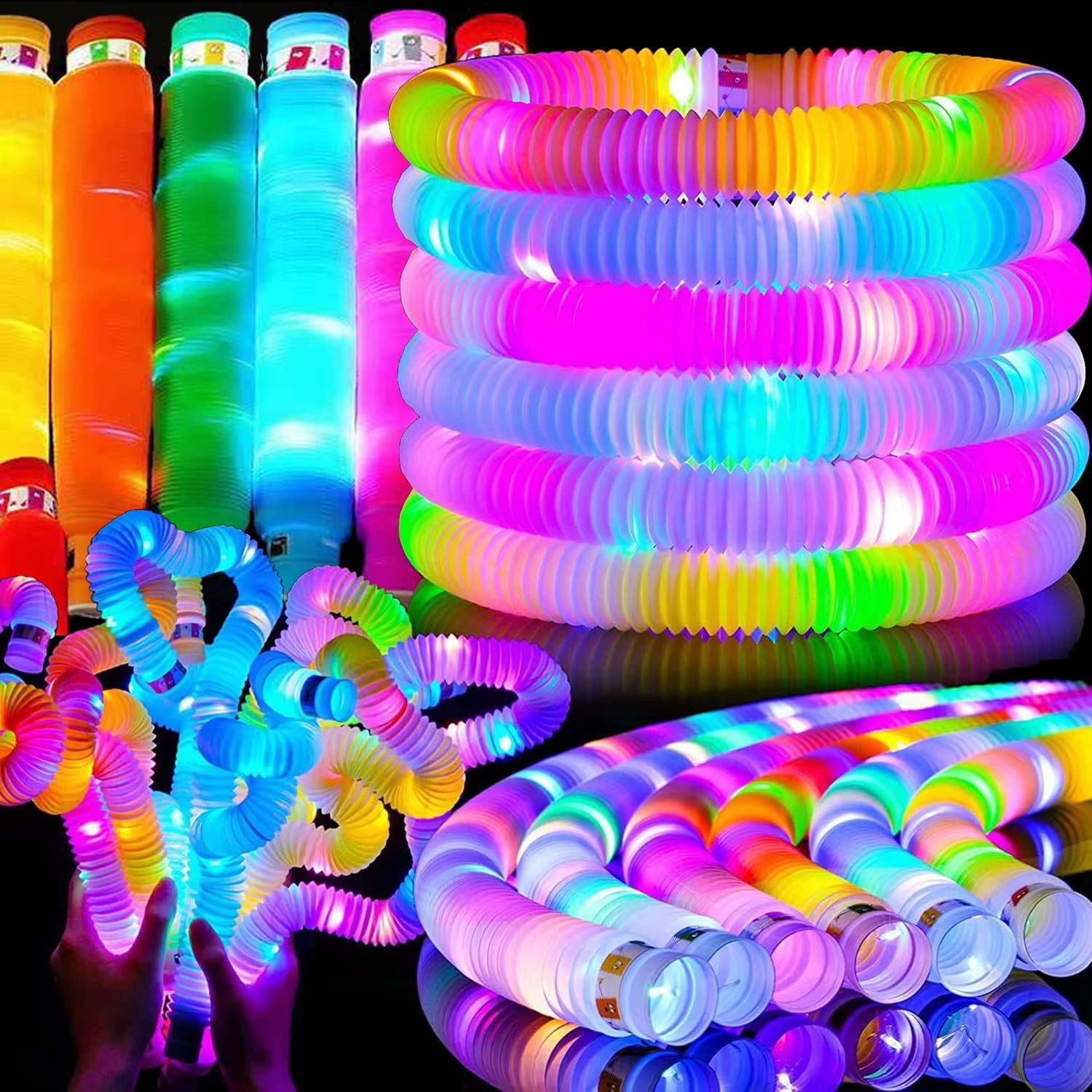2/6/12 pcs LED Flash Pop Tubes – обзор и цена Cotton Candy Cone