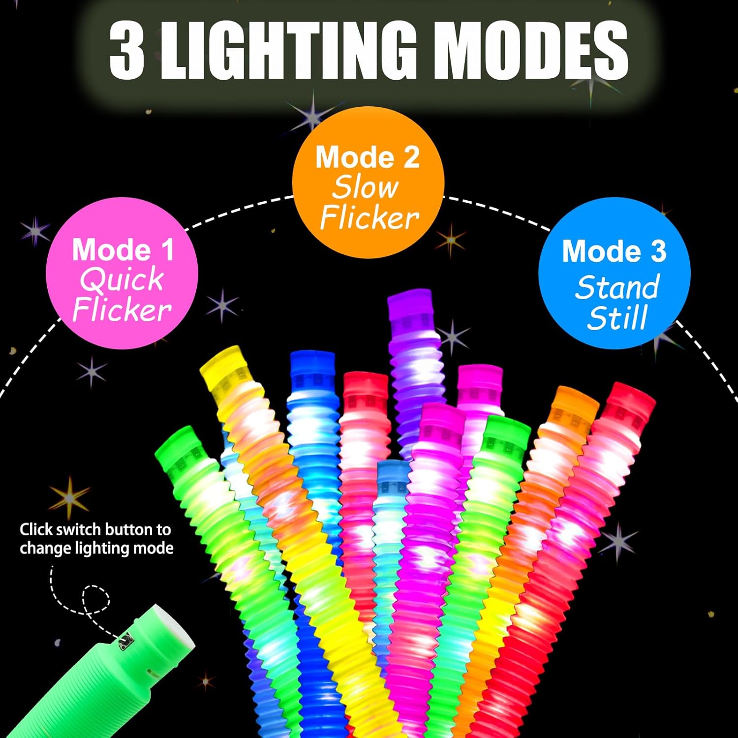 2/6/12 pcs LED Flash Pop Tubes – обзор и цена Cotton Candy Cone