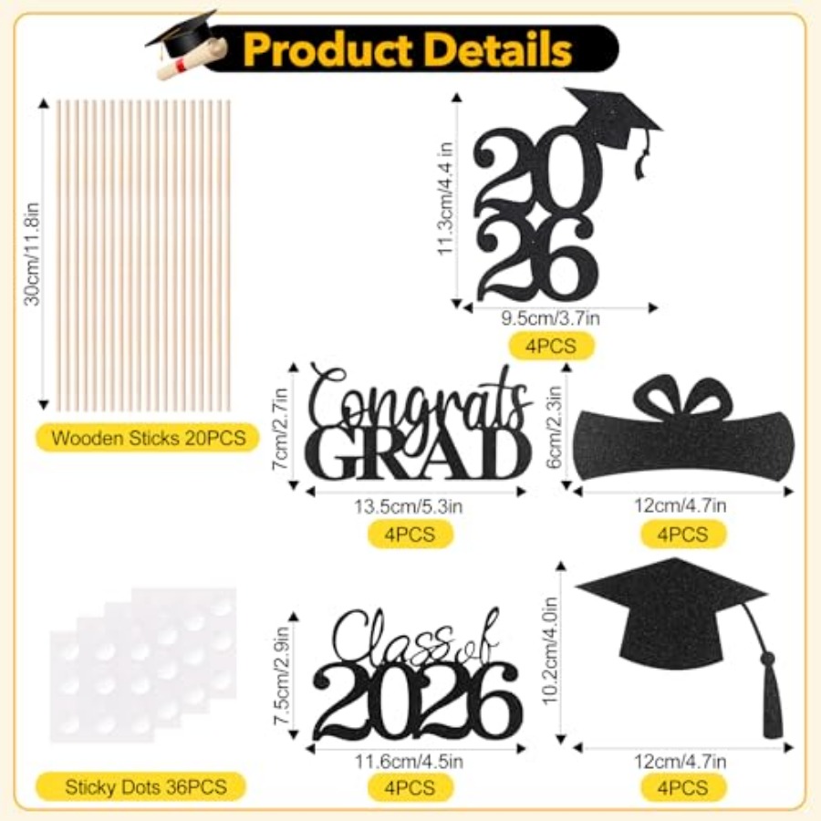 Graduation Decorations 2026, 2 – обзор и цена Centerpiece Stick