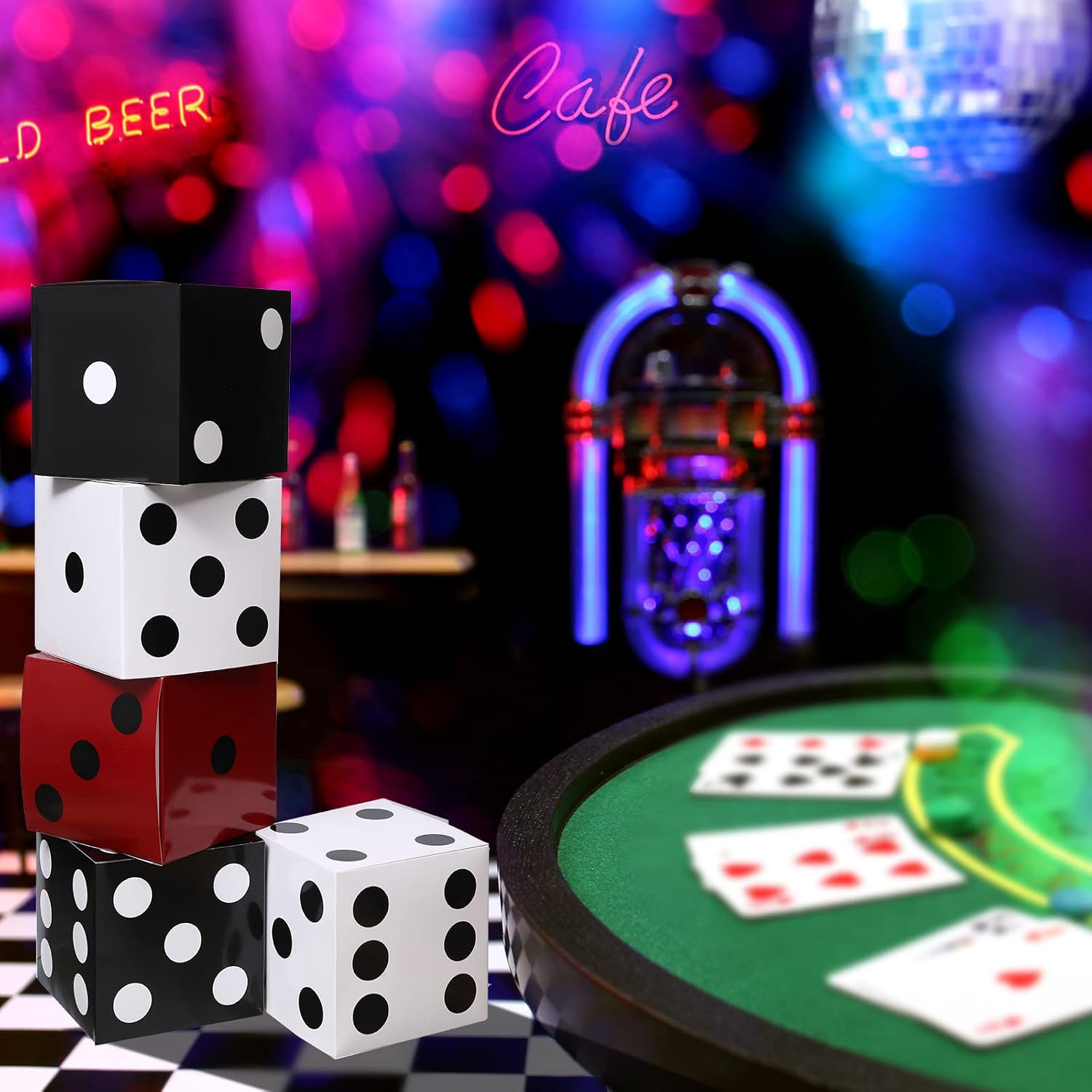 1-10PCS Casino Party Paper Dic – обзор и цена Event Party Box