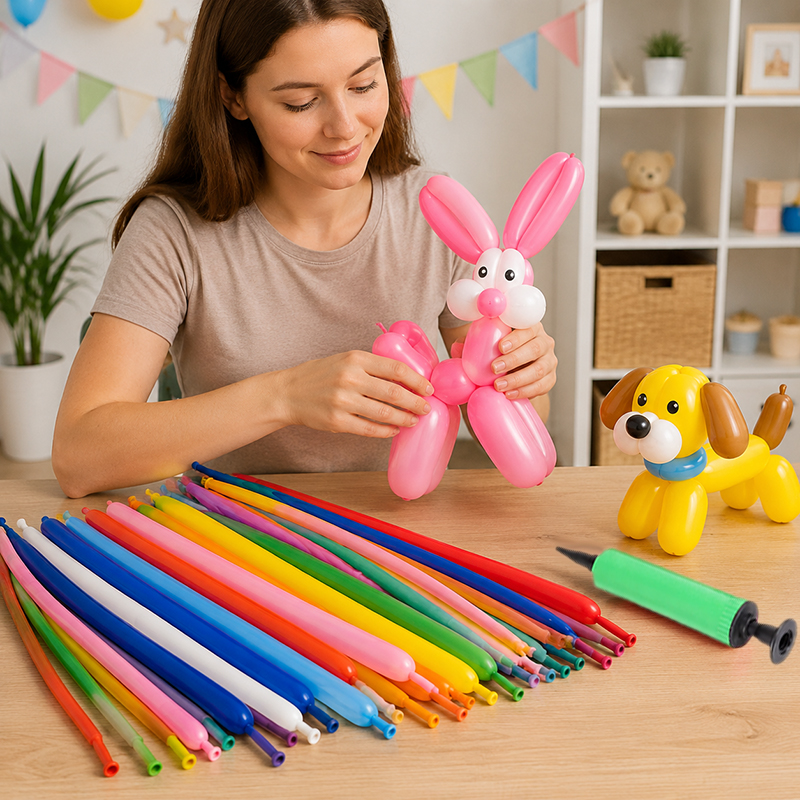 50~200pcs Spiral Balloons Colo – обзор и цена Balloon Pump Hand
