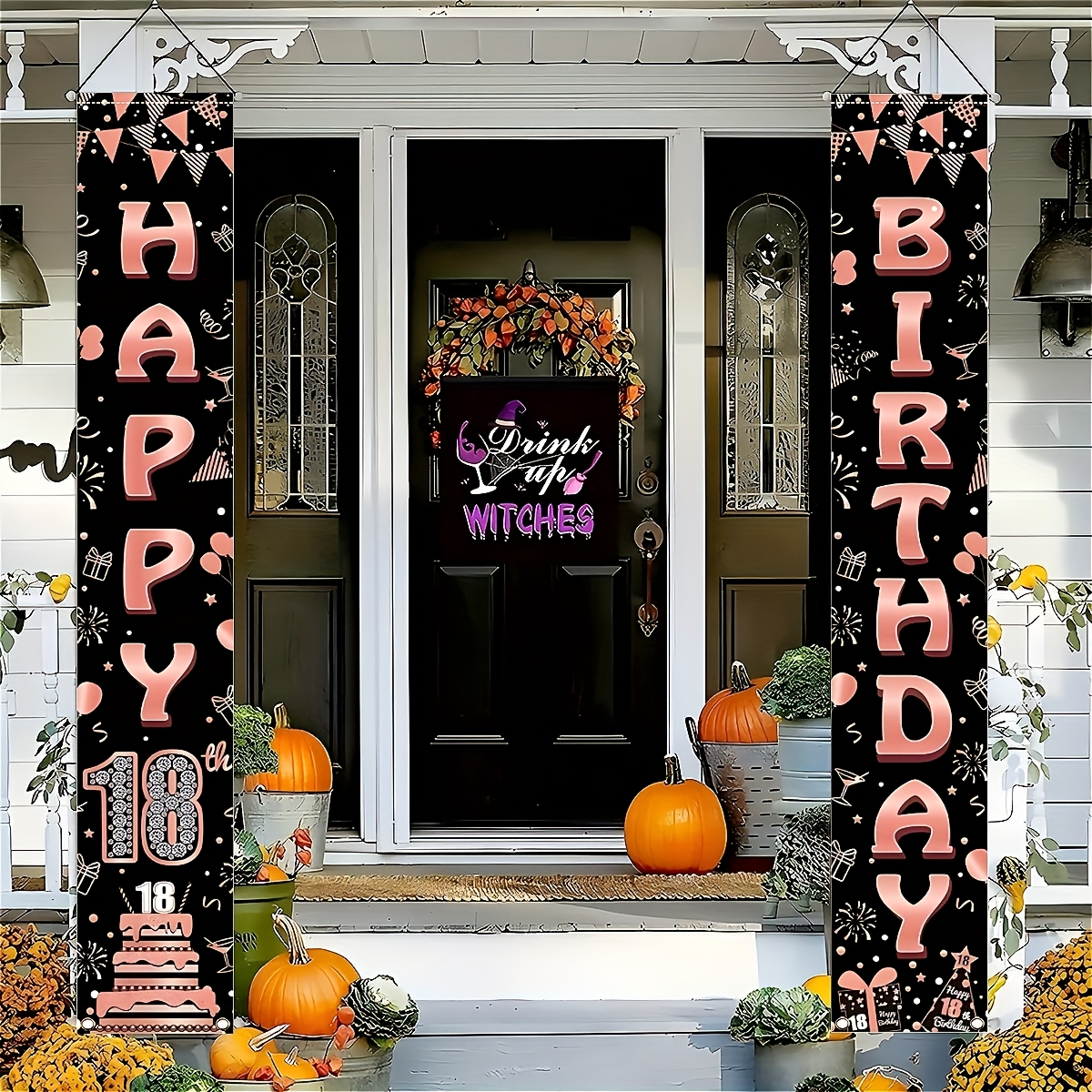 2Pcs Rose Gold Polyester Door  – обзор и цена Party Banner Gold