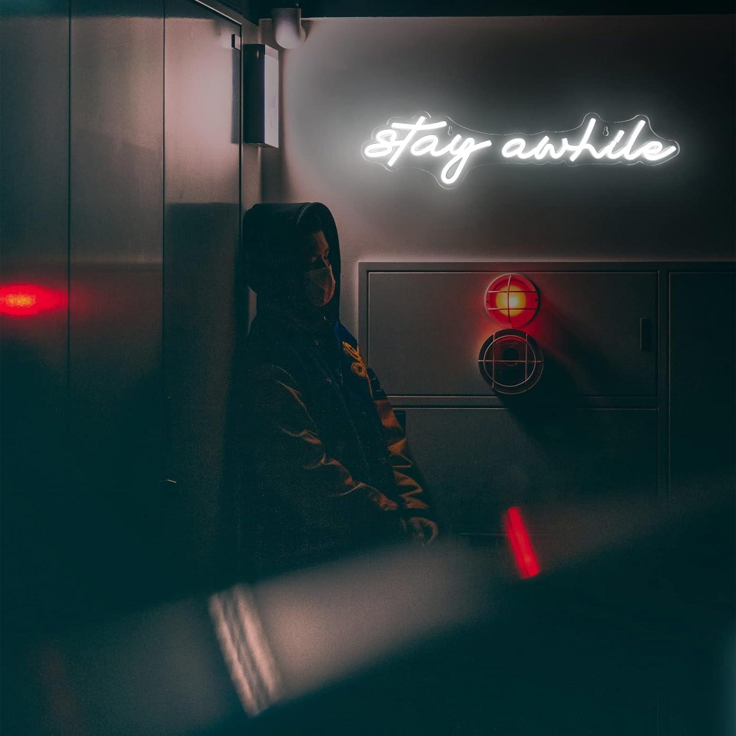 Stay Awhile Neon Signs USB Dim – обзор и цена Neon Sign Party