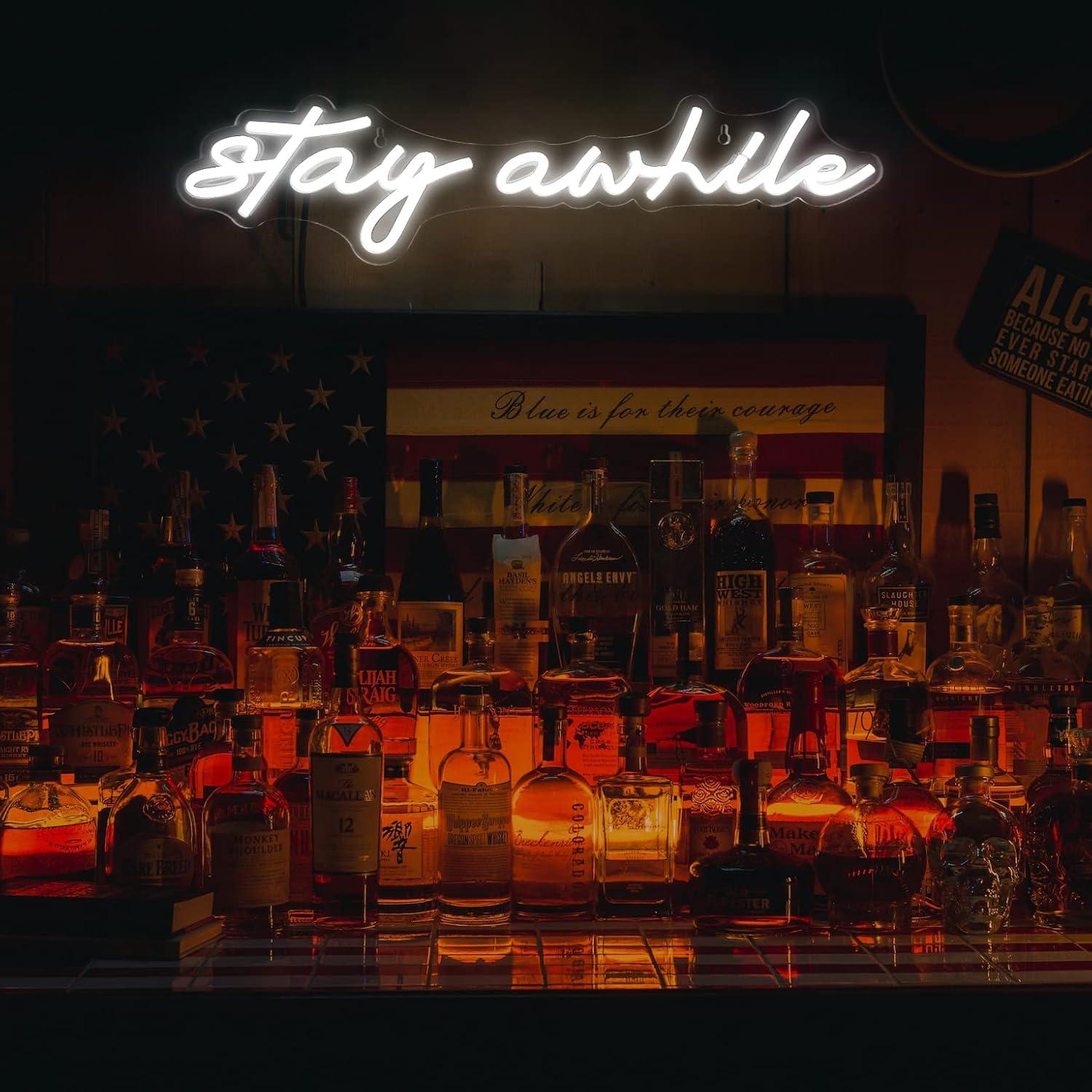 Stay Awhile Neon Signs USB Dim – обзор и цена Neon Sign Party