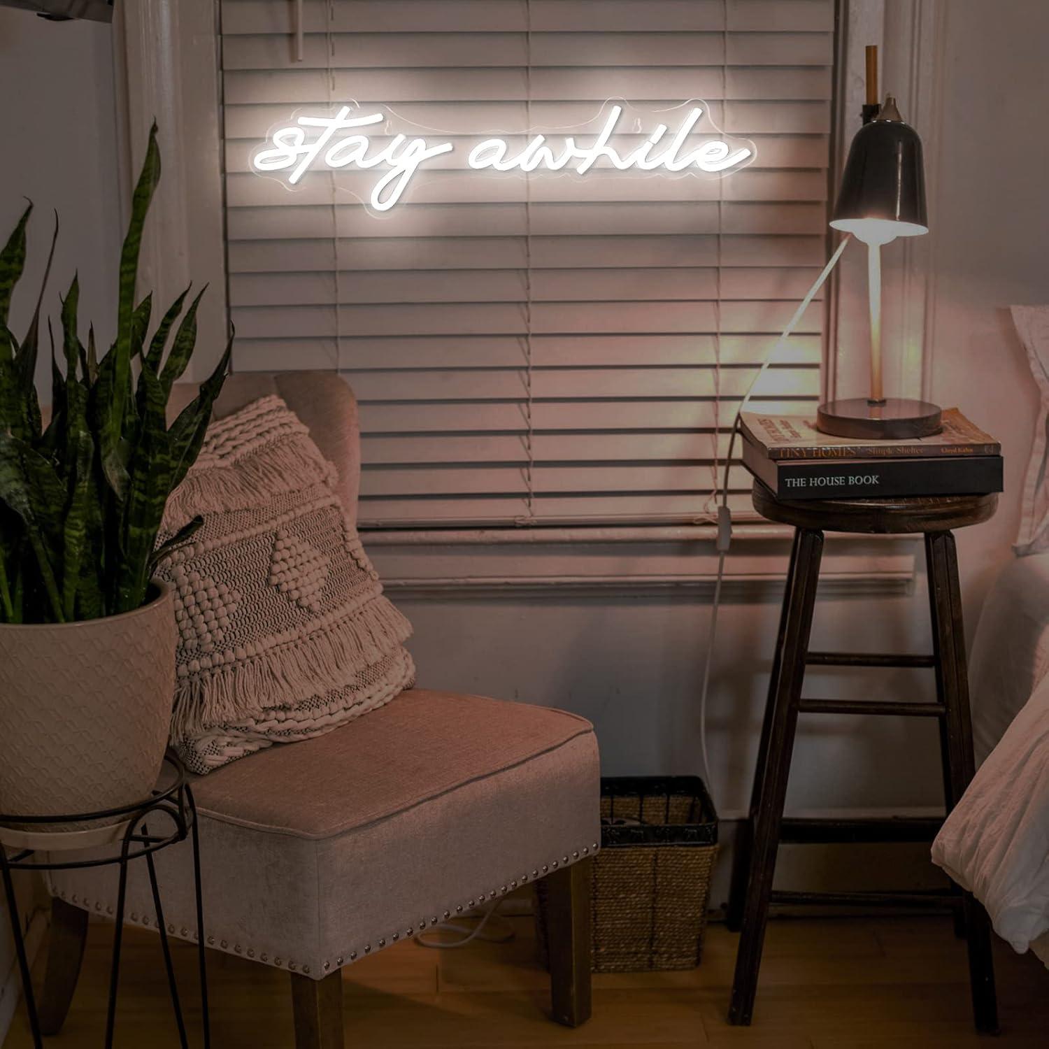 Stay Awhile Neon Signs USB Dim – обзор и цена Neon Sign Party