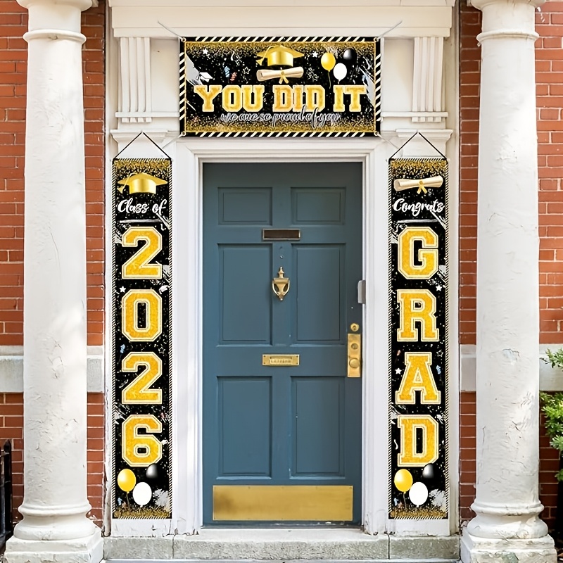 2D 3Pcs 2026 Graduation Banner – обзор и цена Party Banner Gold