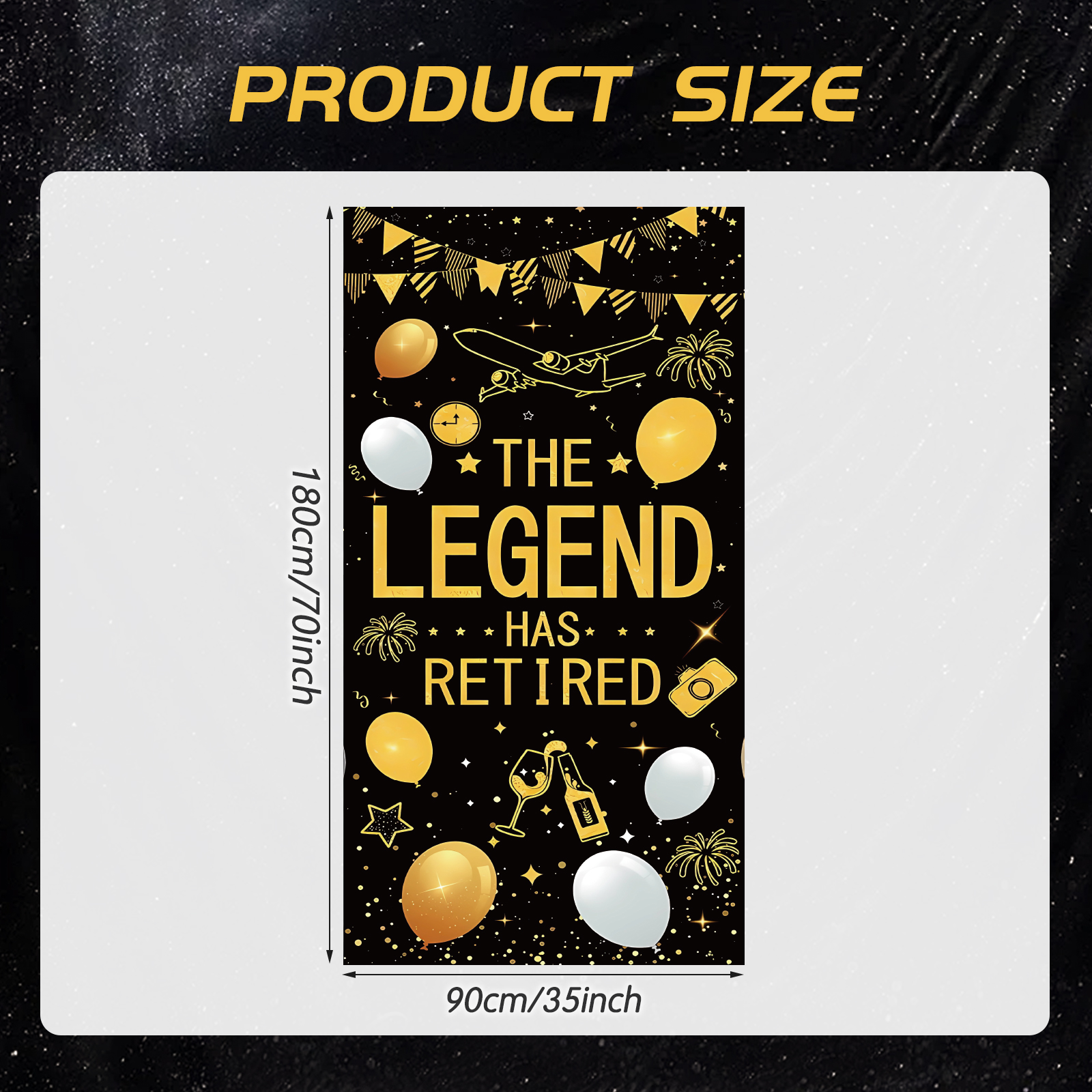 Retirement Party Decorations f – обзор и цена Party Banner Gold