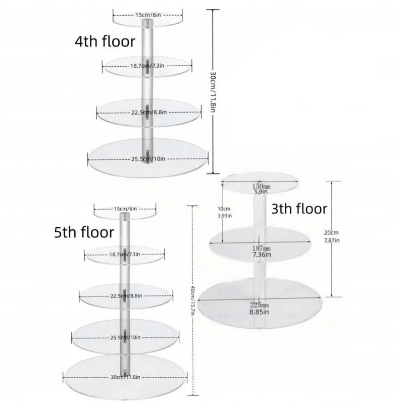 Clear Acrylic 3-5 Tier Cupcake – обзор и цена Cupcake Stand Tier
