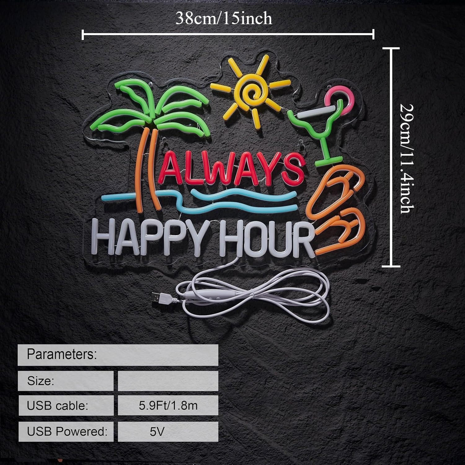 Always Happy Hour Beer Bar Neo – обзор и цена Neon Sign Party