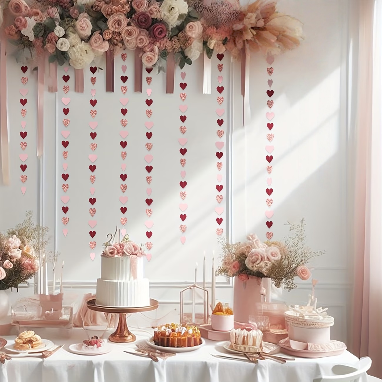 5pcs 3meters Rose-gold Pink Pa – обзор и цена Party Banner Gold