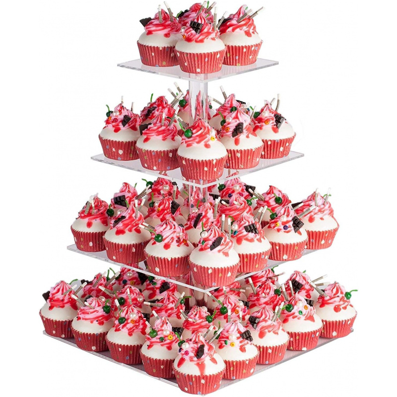 YestBuy 4 Tier Acrylic Cupcake – обзор и цена Cupcake Stand Tier