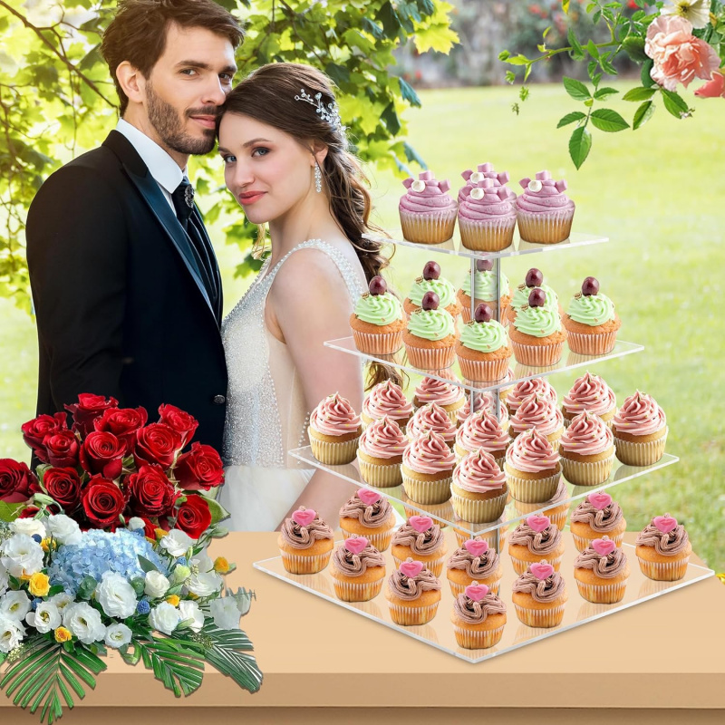 YestBuy 4 Tier Acrylic Cupcake – обзор и цена Cupcake Stand Tier