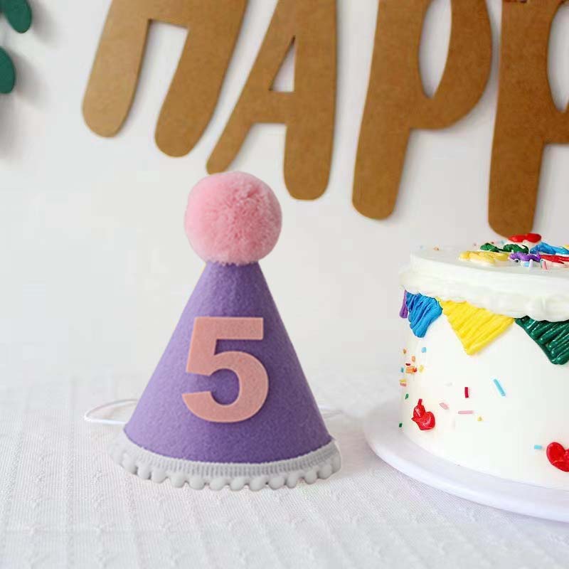 Purple Birthday Hat 1 2 3 4 5  – обзор и цена Party Hat Cone