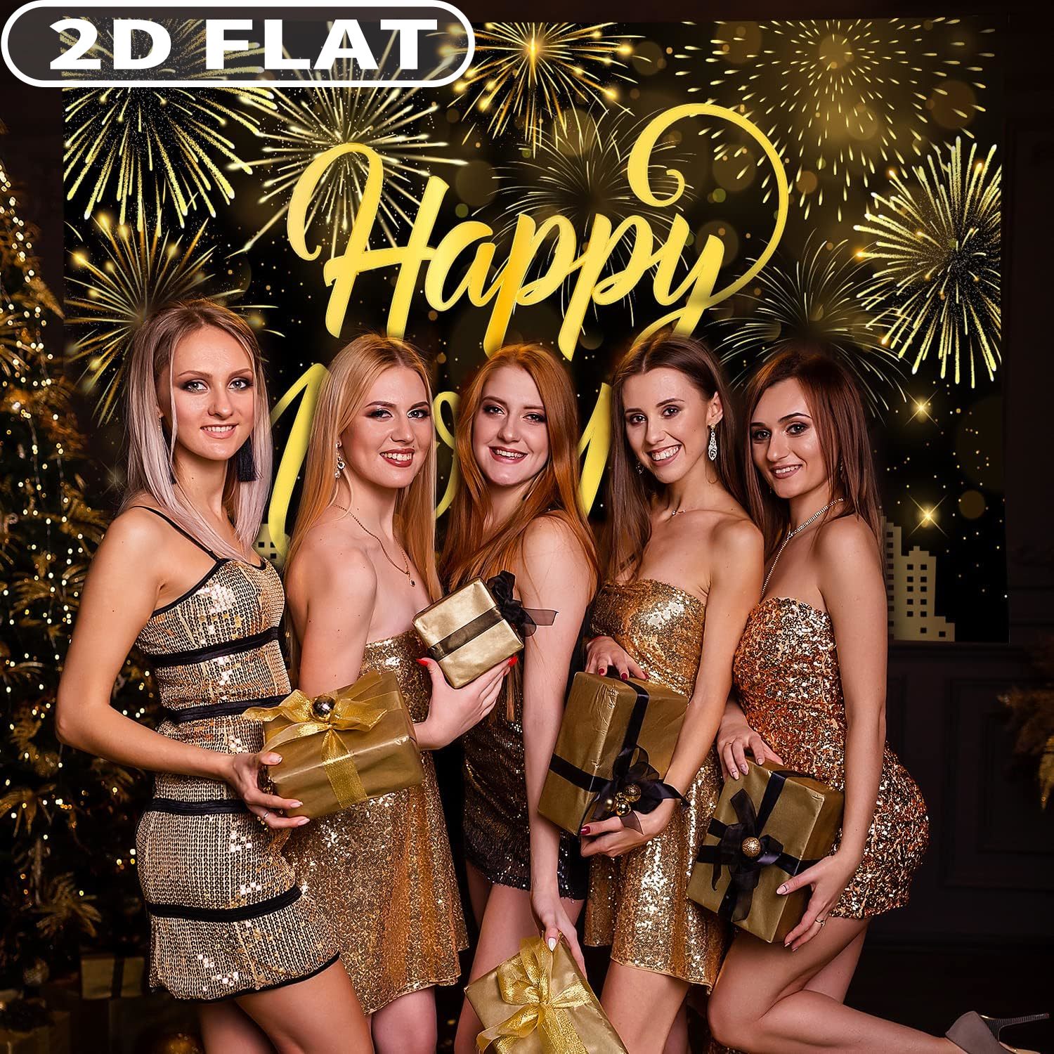 1pc Happy New Year Party Photo – обзор и цена Party Banner Gold