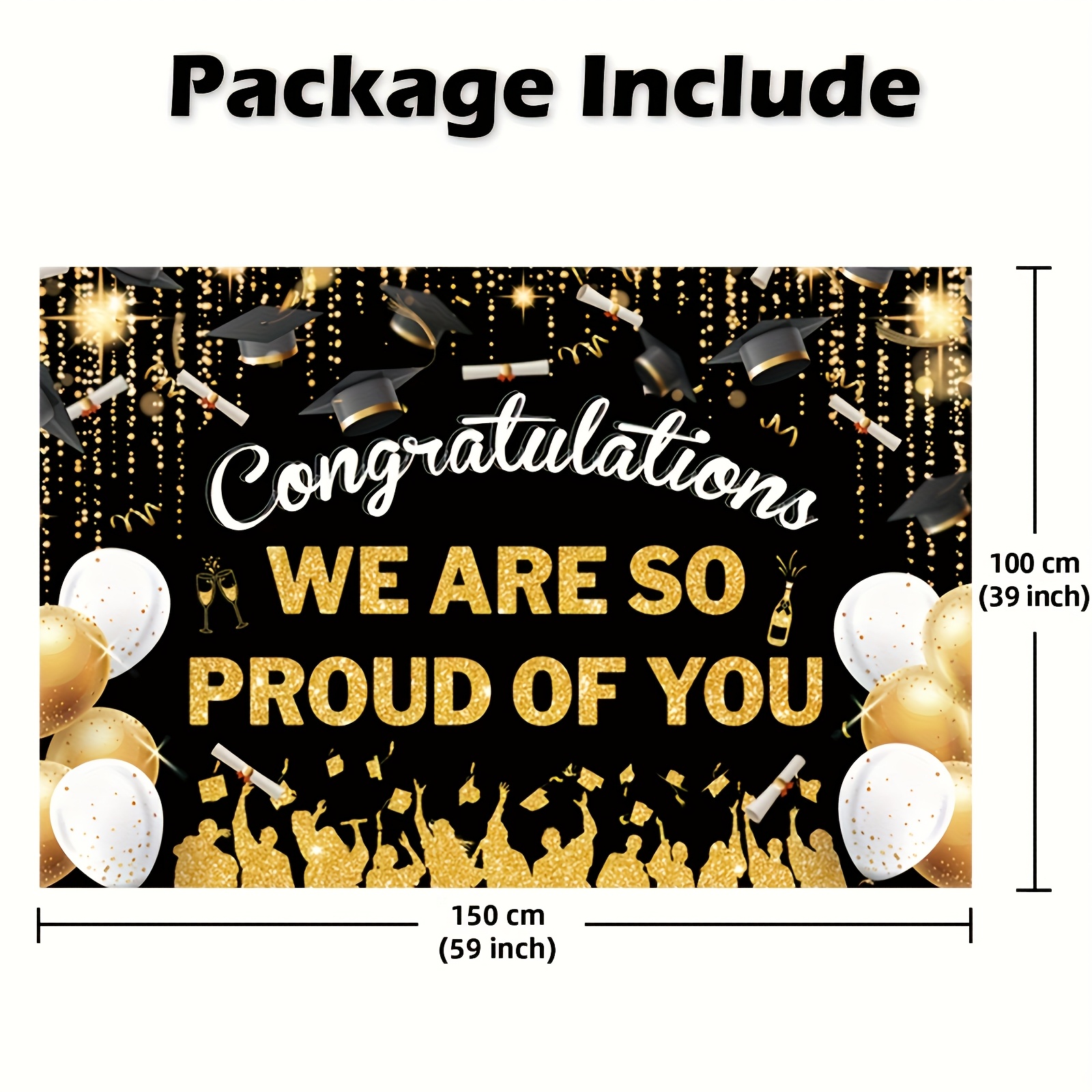 2D FlatGraduation Party Banner – обзор и цена Party Banner Gold