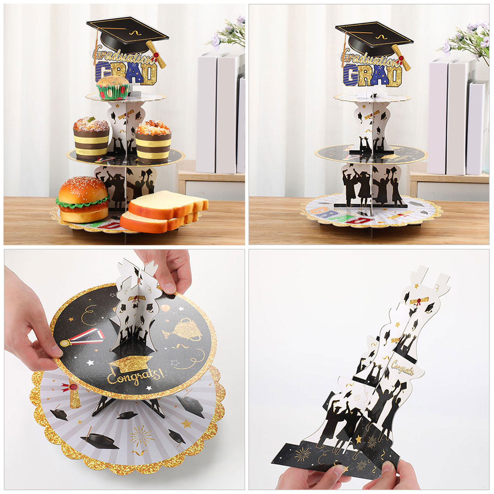1Set 3-Tier Graduation Cupcake – обзор и цена Cupcake Stand Tier