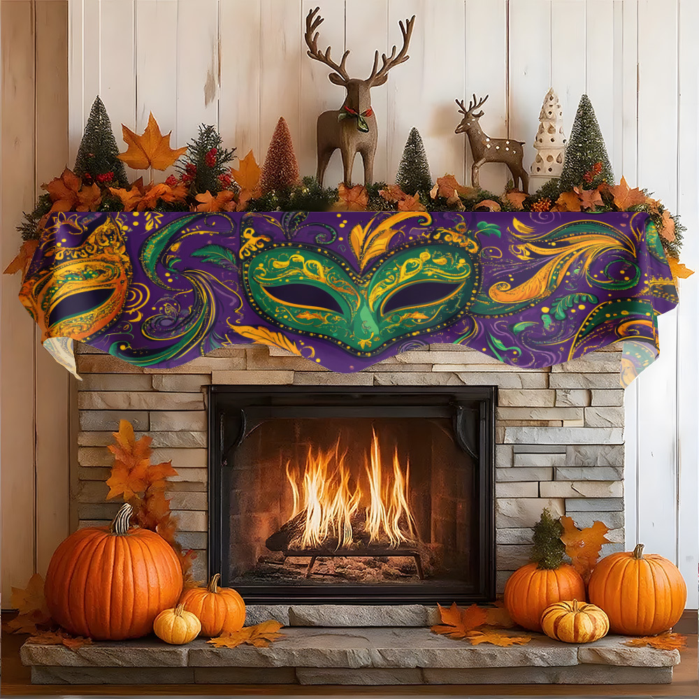 1Pc Carnival Mask Fireplace Sc – обзор и цена Party Banner Gold