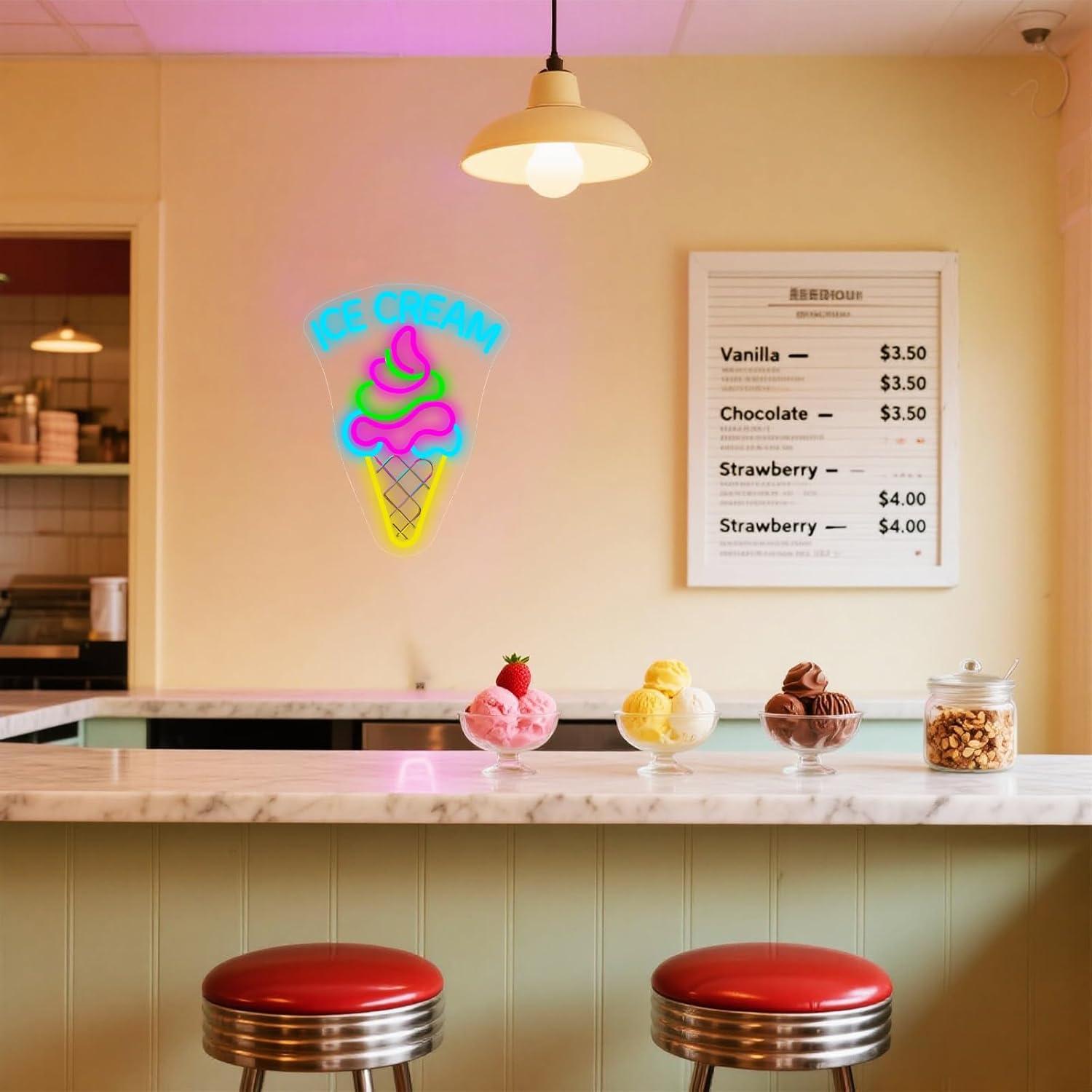 Ice Cream Neon Sign Dimmable D – обзор и цена Neon Sign Party