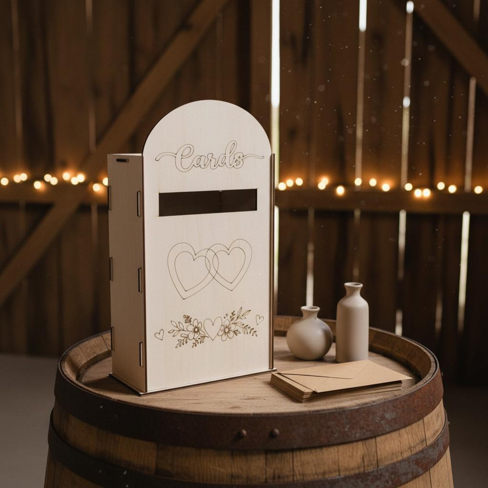 Wooden Wedding Card Box Laser  – обзор и цена Event Party Box