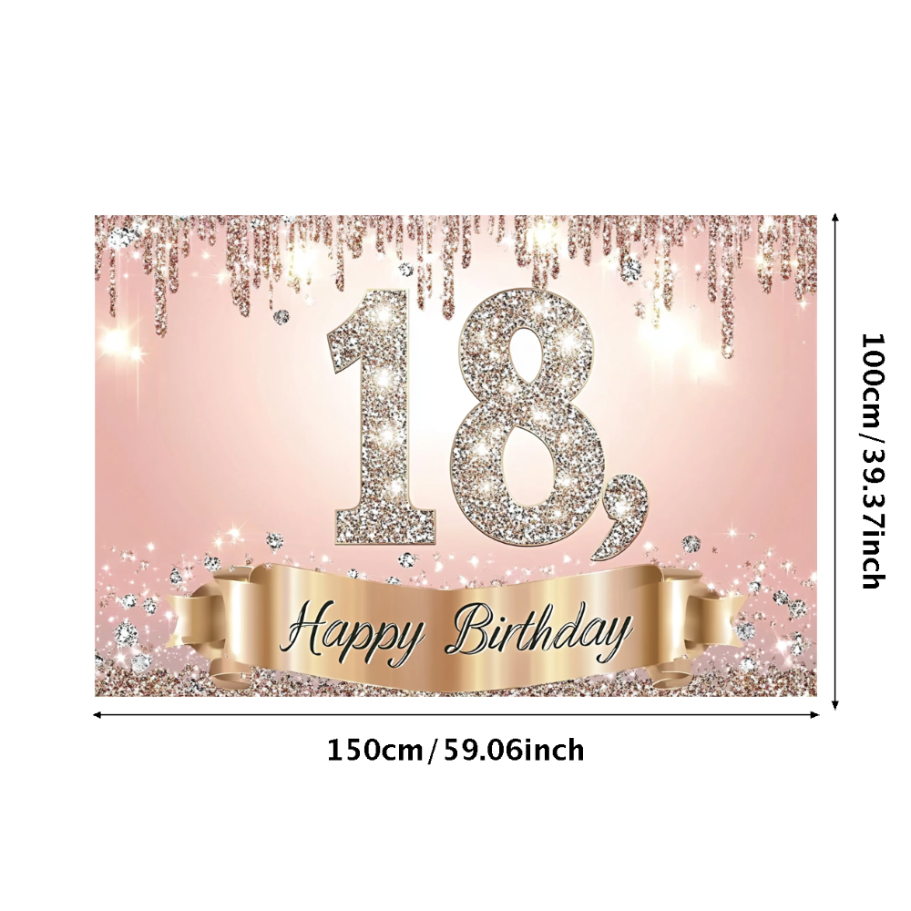 Sweet Gold 18th Birthday Backd – обзор и цена Party Banner Gold