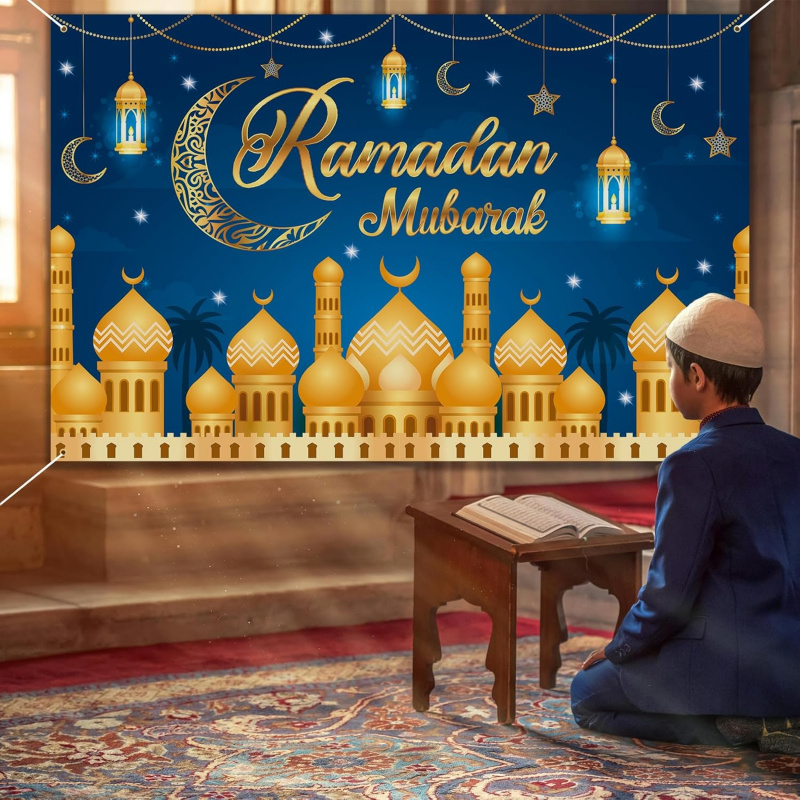 VIKAMA Ramadan Mubarak Blue Go – обзор и цена Party Banner Gold