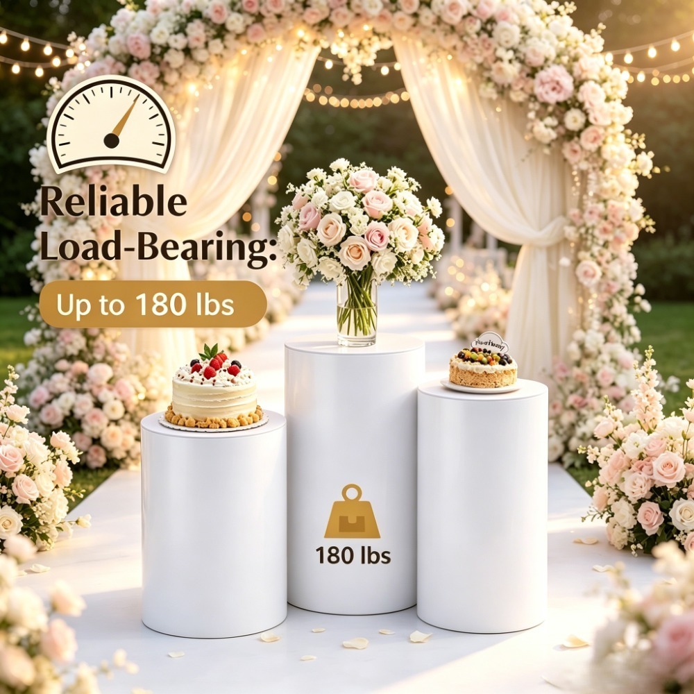 3/5Pcs White Cylinder Pedestal – обзор и цена Event Party