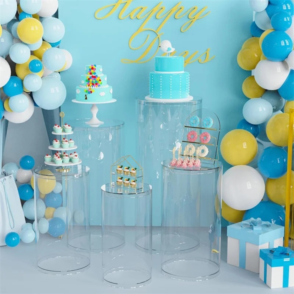 3/5Pcs White Cylinder Pedestal – обзор и цена Event Party