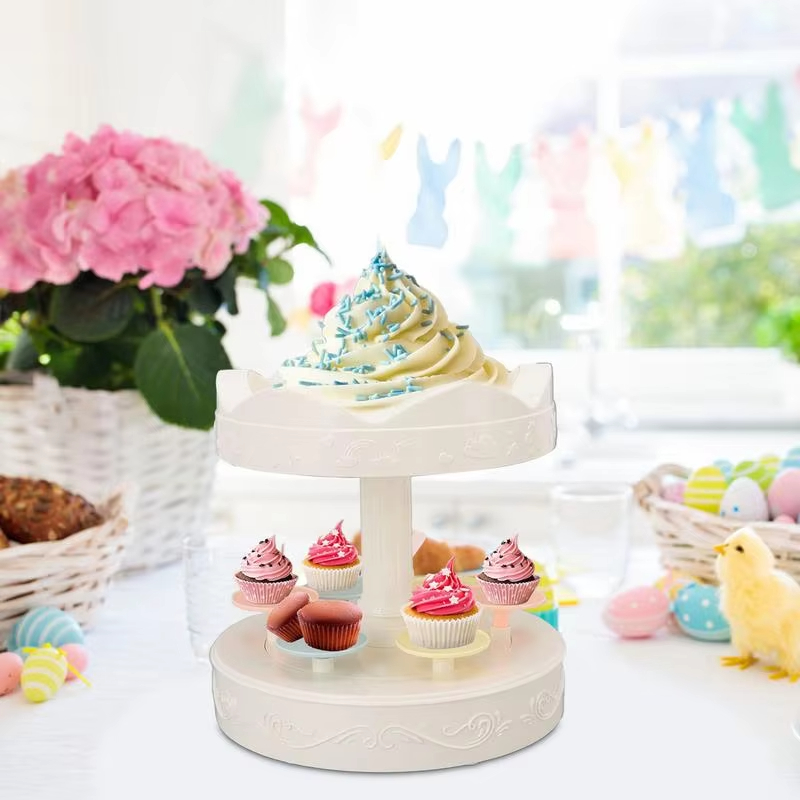 2-tier Automatic Rotating Cake – обзор и цена Cupcake Stand Tier