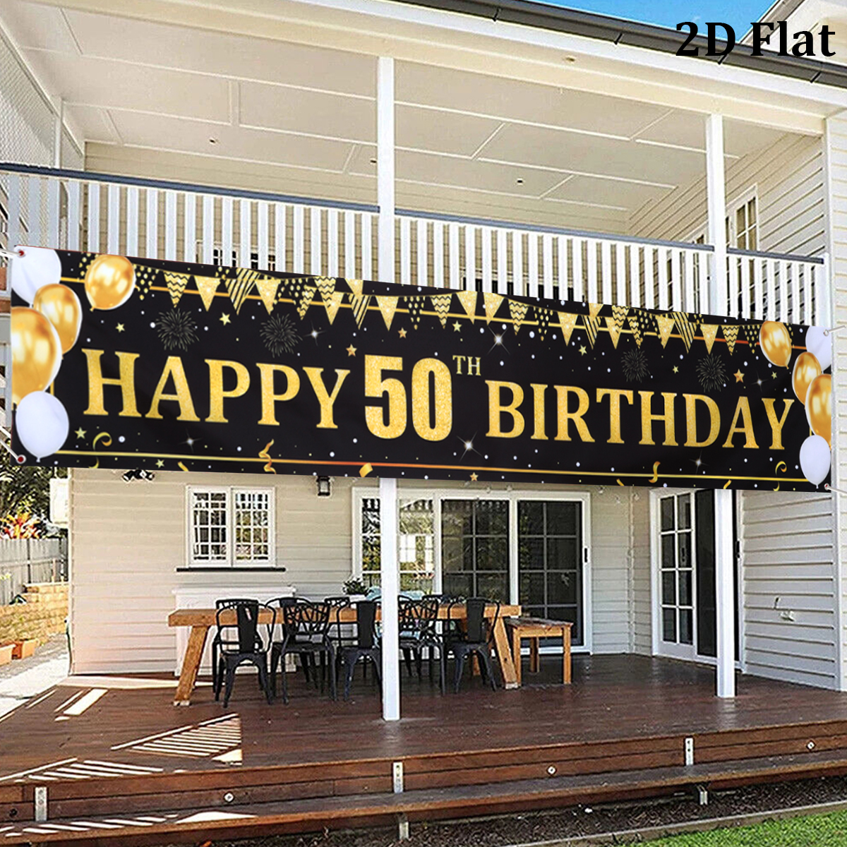 Black Gold Balloons Flags Happ – обзор и цена Party Banner Gold