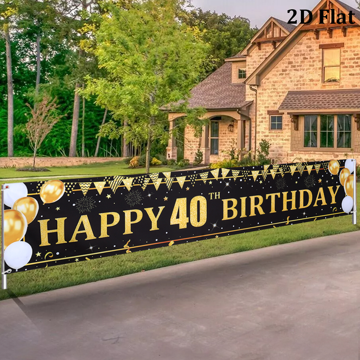 Black Gold Balloons Flags Happ – обзор и цена Party Banner Gold