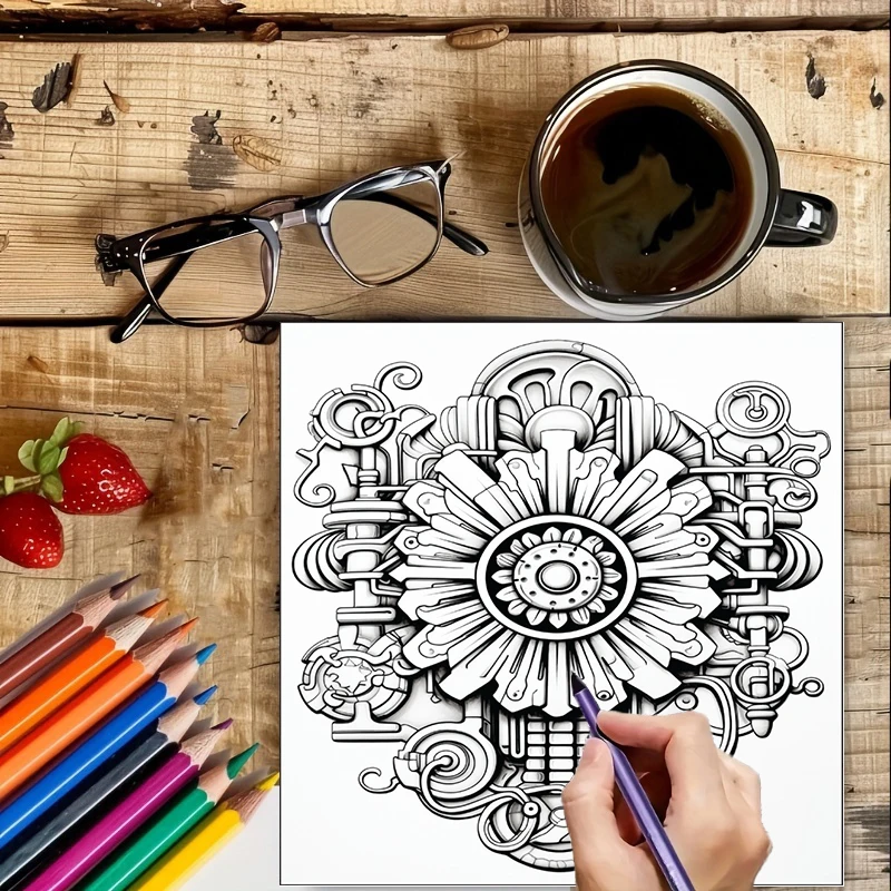 Coloring Book Steampunk Flower – обзор и цена Event Supplies