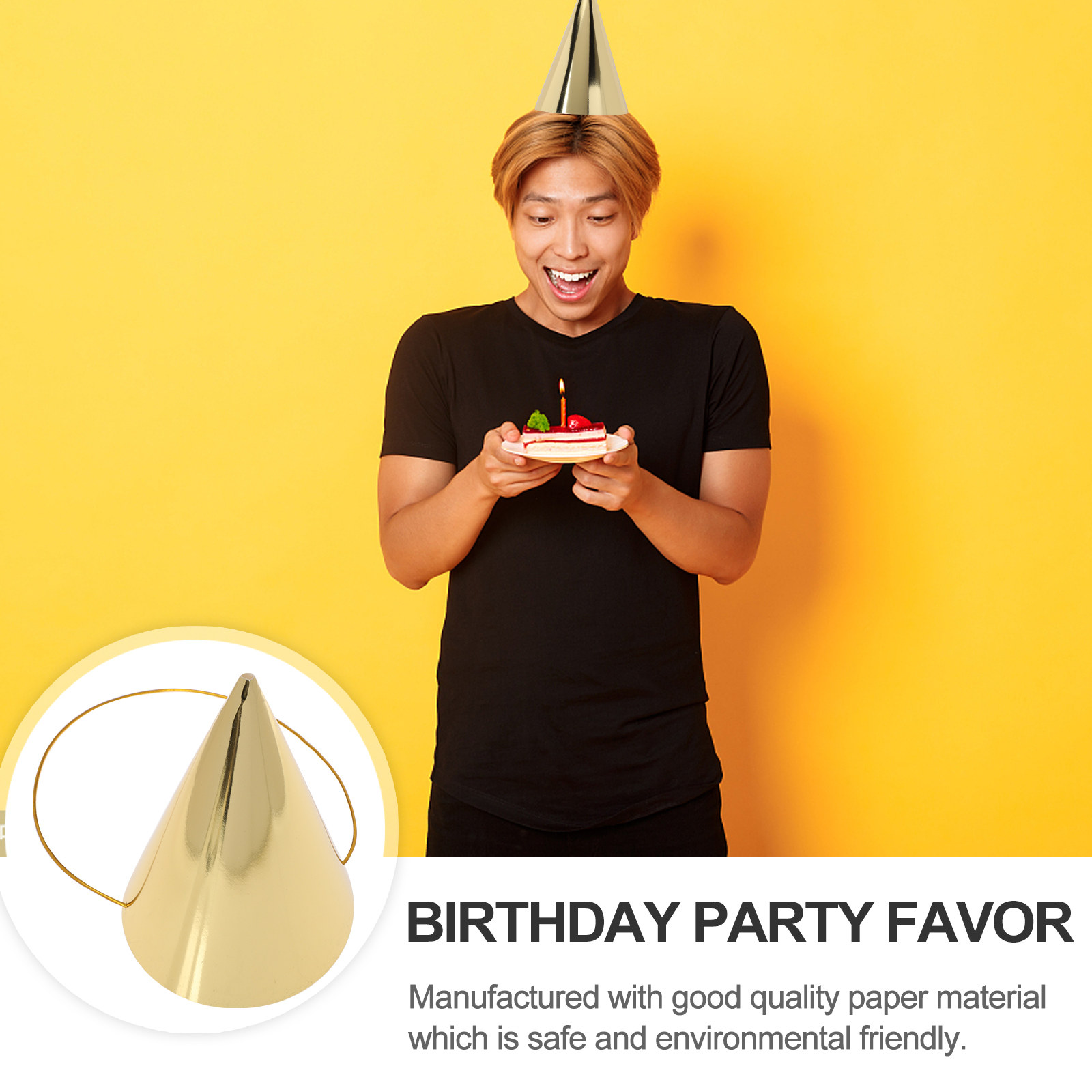 8Pcs Birthday Hats Gold Cone P – обзор и цена Party Hat Cone