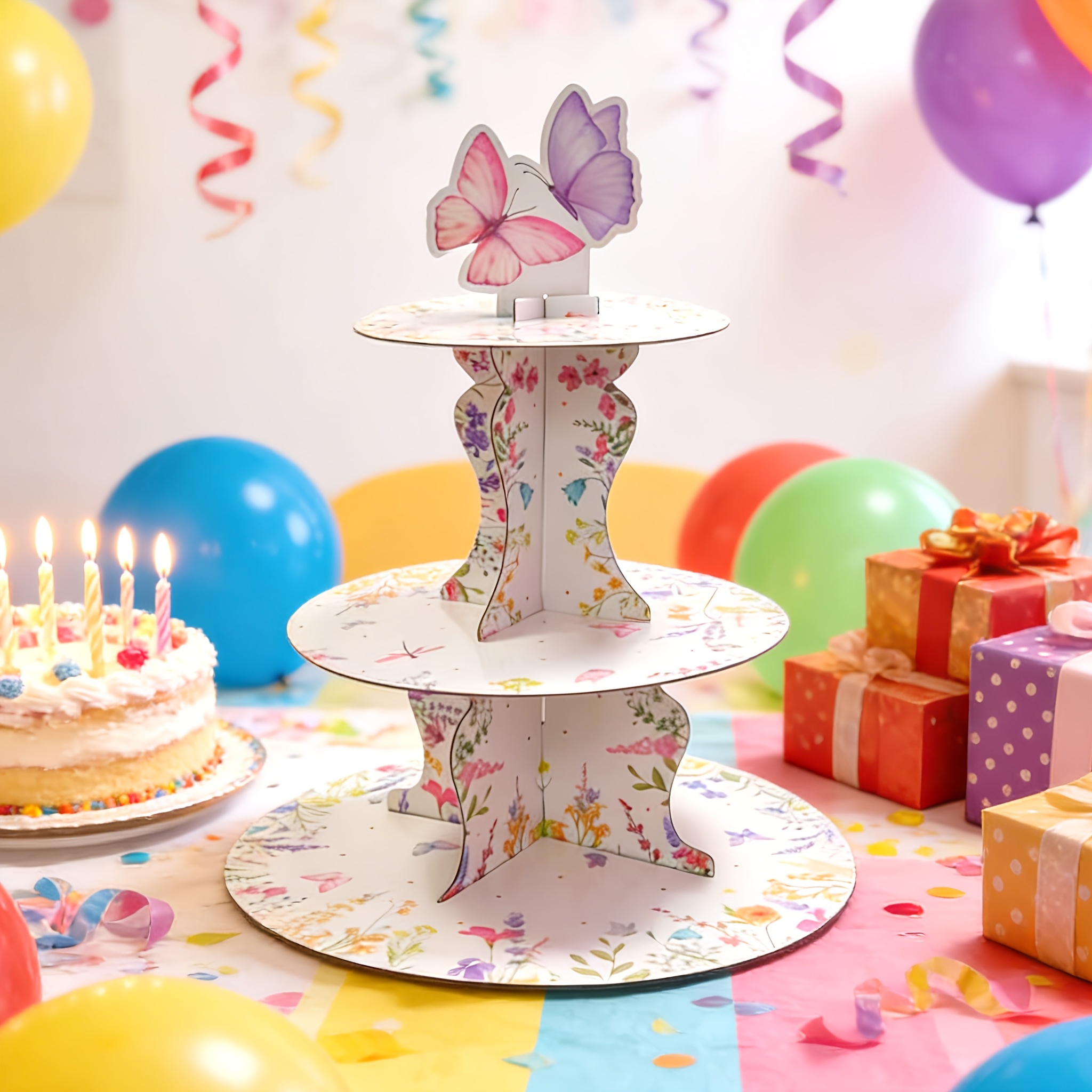 3-Tier Wildflower Butterfly Ca – обзор и цена Cupcake Stand Tier