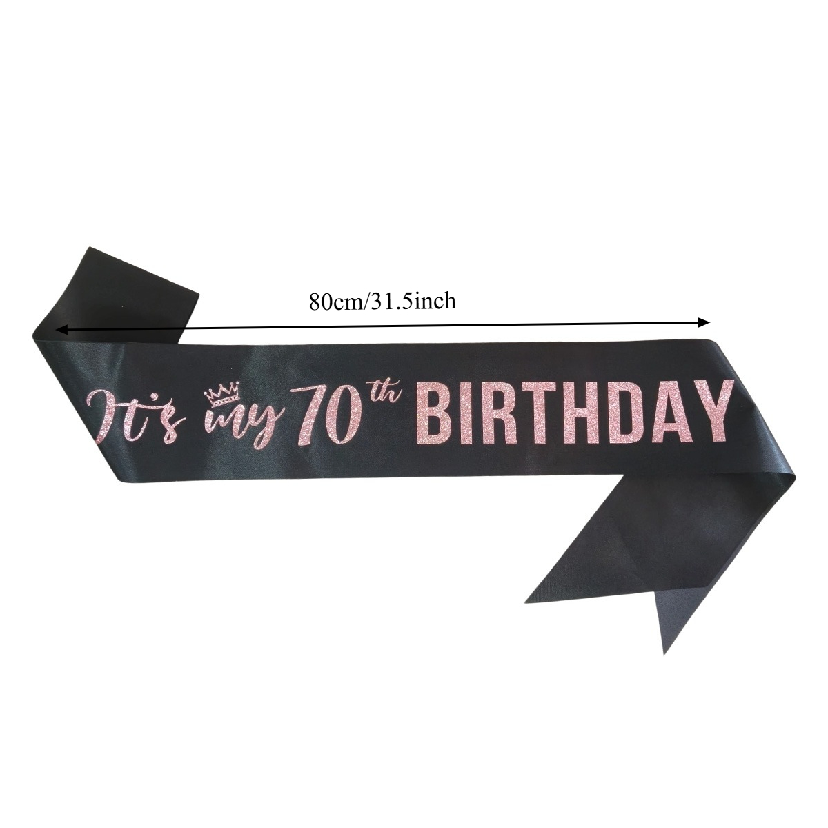 Premium Black It's My 70th Bir – обзор и цена Birthday Sash Glitter