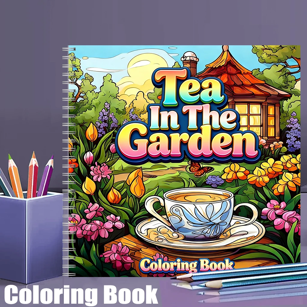 Tea In The Gardens Coloring Bo – обзор и цена Event Supplies