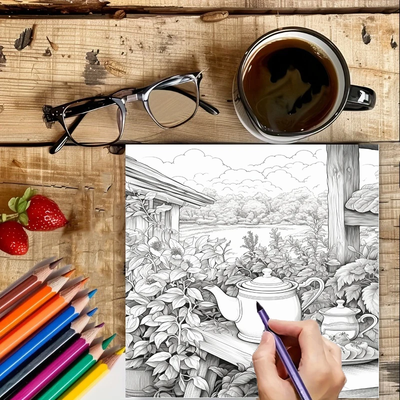 Tea In The Gardens Coloring Bo – обзор и цена Event Supplies