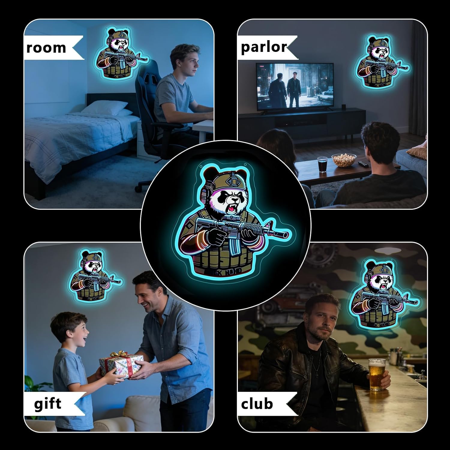 Tactical Panda Neon Sign USB P – обзор и цена Neon Sign Party