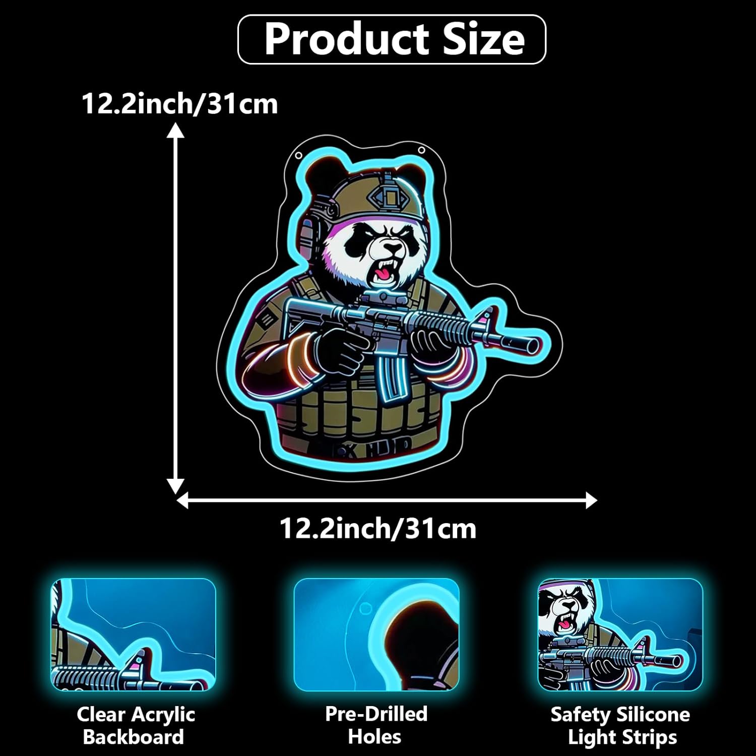 Tactical Panda Neon Sign USB P – обзор и цена Neon Sign Party