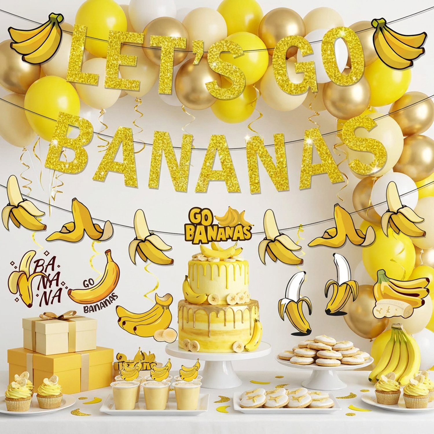 1Set Yellow Bananas Birthday B – обзор и цена Let'S Party Event Supply