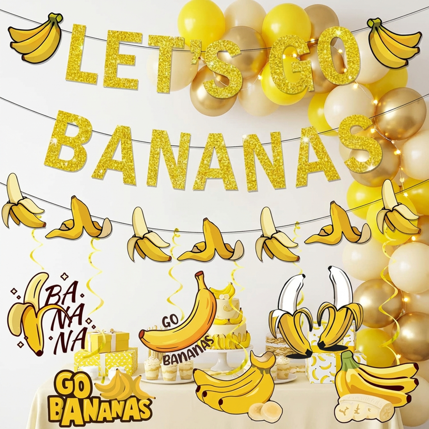1Set Yellow Bananas Birthday B – обзор и цена Let'S Party Event Supply